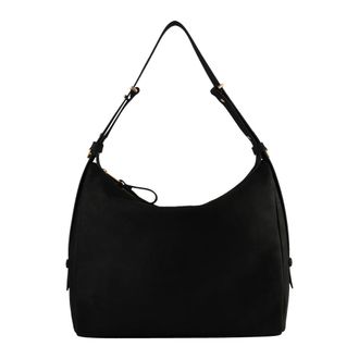 Pourchet Tassen, Dames, Zwart, ONE Size, Leer, Manuscrit Nubuck Schoudertas