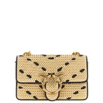 Pinko Cross Body Bags, female, Beige, Size: ONE SIZE Love One Mini