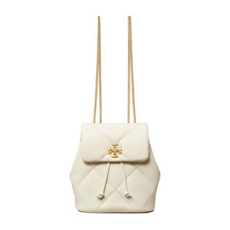 Tory Burch Backpacks, female, White, ONE SIZE, White Drawstring Chain Shoulder Bag