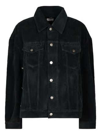 Haikure corduroy button jacket - Black
