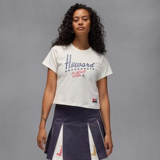 Nike Jordan Womens Jordan x Howard University T-Shirt in White | IH0562-133