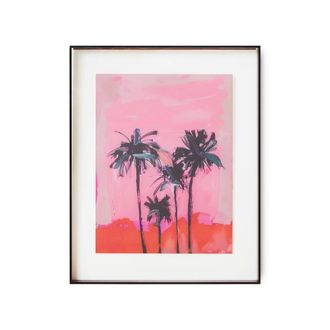 HKliving Acrylrahmen mit Bild Palms, 40 x 50 cm, braun
