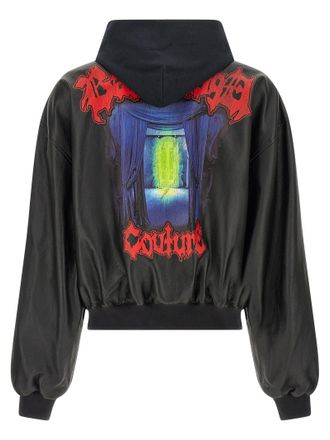 Balenciaga Mens Black Lamb Leather Jacket Clothing