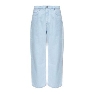Maison Kitsun&eacute; Straight Jeans, male, Blue, Size: W32 Straight-leg Jeans