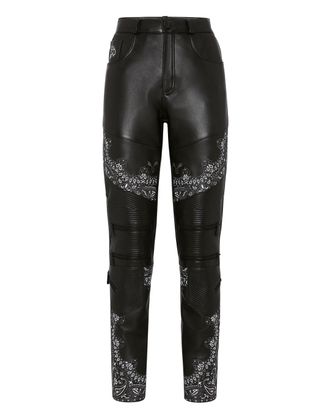 Philipp Plein Leren Broek Paisley