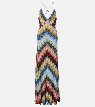 Missoni Open-back lame maxi dress
