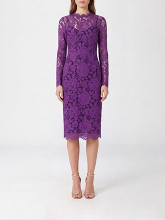 Dolce & Gabbana Long-Sleeved Lace Midi Sheath Dress