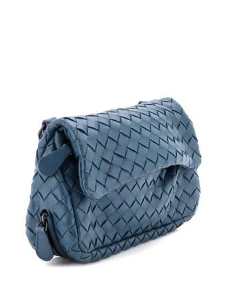 Bottega Veneta Expandable Chain Intrecciato Nappa Small crossbody bag - women - Calf Leather - One Size - Blue