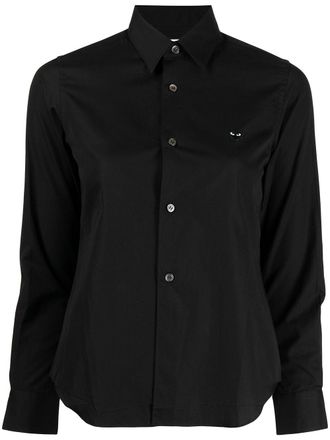 Comme Des Garçons Blouse met logo - Zwart