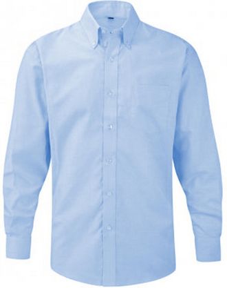 Russell Athletic Russell Collectie Heren Lange Mouw Easy Care Oxford Shirt (Oxford Blauw)