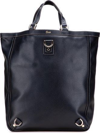 Gucci Pre-owned Womens Leather Tote Bag - Black - One Size