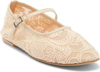 Freda Salvador Laurel Mary Jane in Vanilla Jacquard Mesh at Nordstrom, Size 10.5
