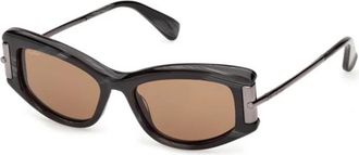Max Mara Cat-Eye Zonnebril - Dames - Zonnebrillen - Zwart - 52 MM - Accessoires