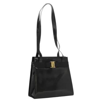 Ferragamo Pre-owned Borsa a spalla in pelle verniciata - - Pre-owned - Donna - Nero - ONE SIZE