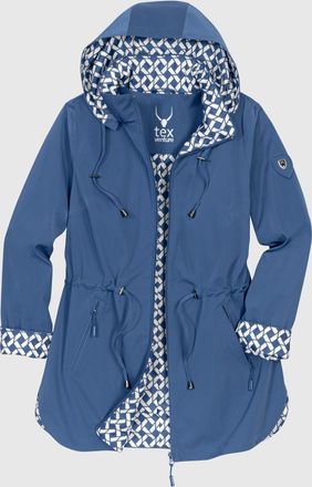 Casual Looks Funktionsjacke CASUAL LOOKS, Damen, Gr. 18, jeansblau, 100% Polyester, unifarben, Jacken Funktionsjacke