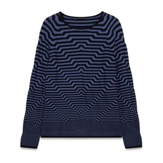 Fiorella Rubino Jersey de rayas con cuello barco - Knitwear - Mujer - Azul - XS