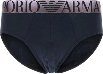 Emporio Armani Midnight Blue Stretch Cotton Briefs - Heren - Onderbroek - Blauw - XL - Katoen - Ondergoed