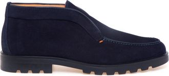 Santoni Desert Boot - Heren - Enkellaarsjes - Blauw - 43 EU - Su&egrave;de - Schoenen
