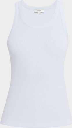 Vince Scoop-Neck Ribbed Tank Top