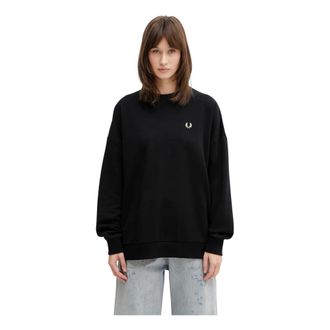 Fred Perry Hoodies & sweatvesten, Dames, Zwart, S, Sweatshirts