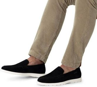 Manfield su&egrave;de loafers zwart