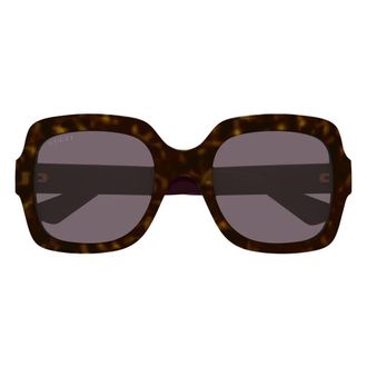 Gucci Sunglasses, unisex, Brown, Size: 54 MM Oversized Square Sunglasses