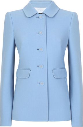 Dolce & Gabbana DNA buttoned flap pocket blazer - women - Silk/Virgin Wool - 48 - Blue