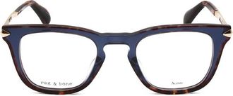 Rag & Bone Mens Blue Rectangular Eyeglass Frames RNB7048