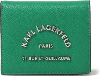 Karl Lagerfeld Accessoires, Dames, Groen, ONE Size, RSG Metal Small Bifold Portemonnee
