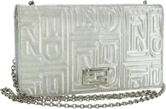 Fendi Pre-owned Cross Body Bags, female, Gray, Size: ONE SIZE Pre-owned Vintage Shoulder Bag