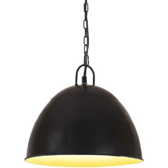 vidaXL Lampada Industriale Vintage 25 W Nera Rotonda 31 cm E27 vidaXL