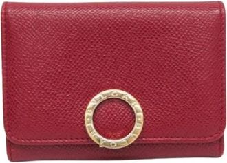 Bulgari Pre-owned Leren Portemonnee - Dames - Vintage Accessoires - Rood - ONE Size - Leer - Vintage