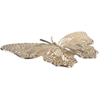 Beliani Figura De Metal Dorado 24 Cm Forma Mariposa Accesorio Moderno Industrial Madiun