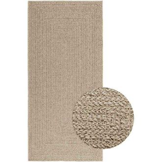 vidaXL vidaXL Tappeto ZIZUR Beige 100x200 cm Aspetto Iuta Interni ed Esterni