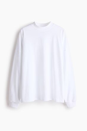 H&M Shirt mit Rundausschnitt - Weiss
