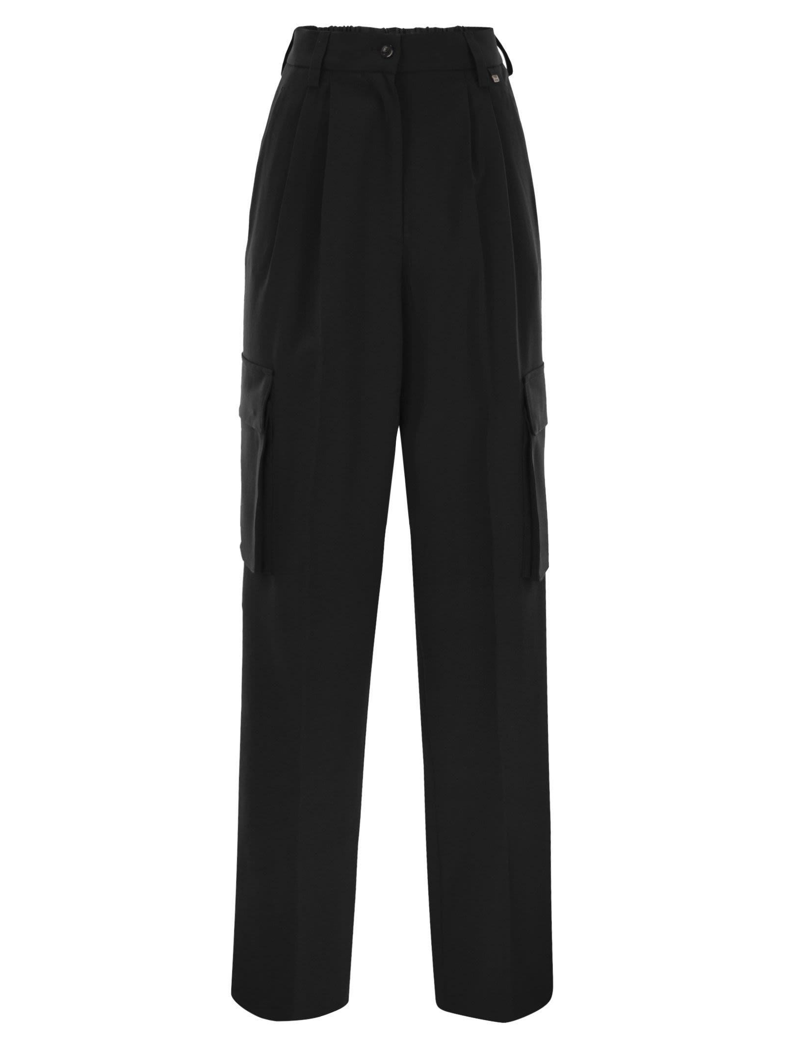 パンツ HERNO Women Straight Pants PT000132D 6277RI9300 Black Herno women's pants in satin pt000008d12506 Black