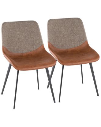 LumiSource Set Of 2 Outlaw Two-Tone Chairs