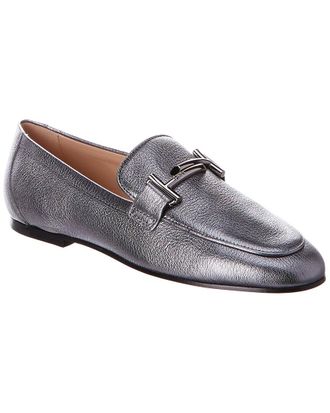 Tod's TodS Double T Metallic Leather Loafer