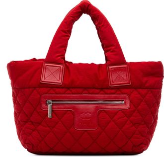 Chanel Pre-owned Womens Travel Line Tote Bag - Red Textile - One Size