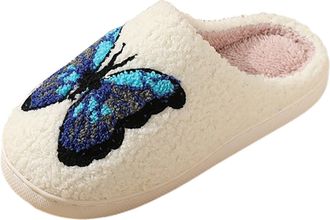 Generic Womens Slippers Non Slip Funny House Shoes Closed Toe Memory Foam Cloud Slipper Light Weight Thick Embroidery Dog Print Shoe Ladies Outdoors Comfy Win