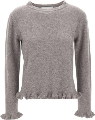 Kaos Kaos Truien Grijs - Dames - Ronde hals truien - Grijs - M - Wol - Truien & Vesten