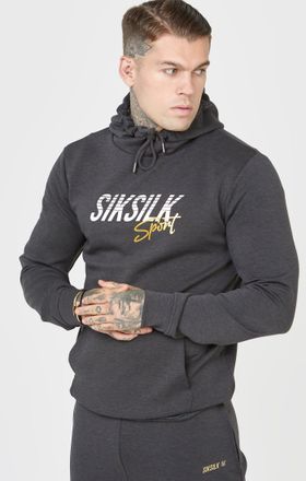 Siksilk Sudadera con capucha sobre carb&oacute;n deportivo L