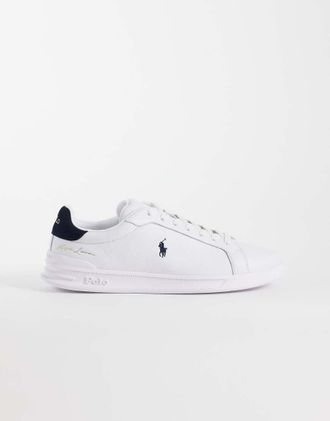 Polo Ralph Lauren Sneakers basse stringate bianche/blu navy-Bianco