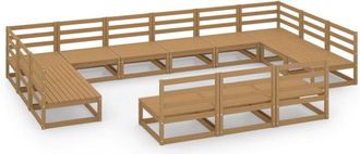 vidaXL Vidaxl - 13 Piece Garden Lounge Set Solid Pinewood