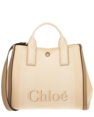 Chlo&eacute; Chloe Carry Canvas & Leather Tote