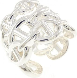 Herm&egrave;s Chaine Dancre Silver 925 Band Ring (Pre-Owned)