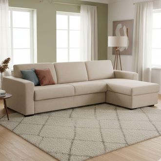 Talamo Italia Sofa Cama Dabala, Sof&aacute; De Esquina, 100% Made In Italy, Sof&aacute; Con Apertura Giratoria, Con Contenedor Reversible Peninsula, Con Reposabrazos Delgados, Cm