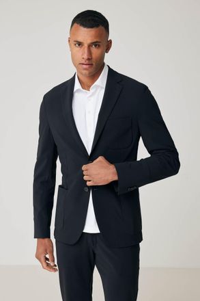 Genti Dynamic stretch colbert zwart