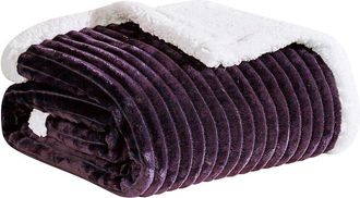 Luxury Home Oversized Corduroy Sherpa Reversible Blanket