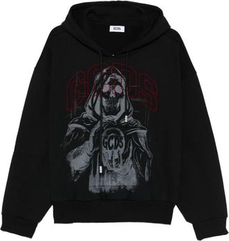 GCDS Hoodie met print - Zwart